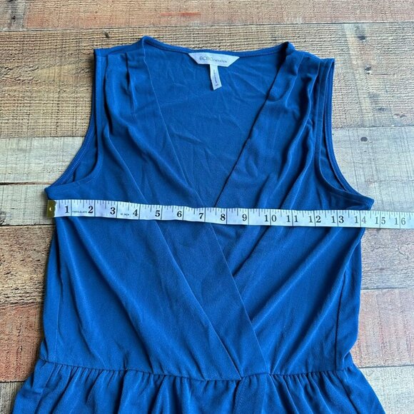 BCBG Generation XS Royal Blue Tank Wrap Top Summer Shorts Romper - Comfy Chic - Picture 2 of 9
